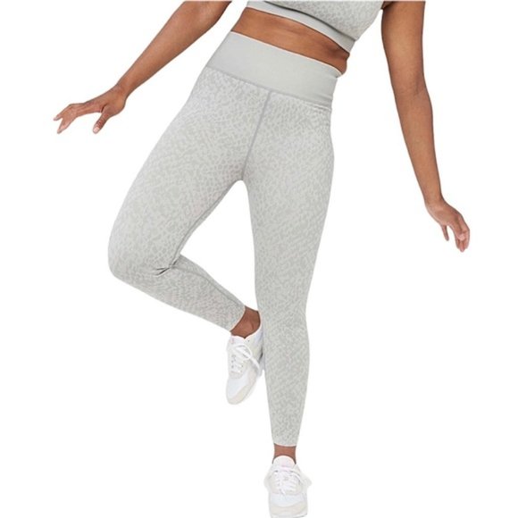New Aerie Offline Seamless Snake High Rise 7/8 Length Leggings Grey Size XL - Picture 1 of 15